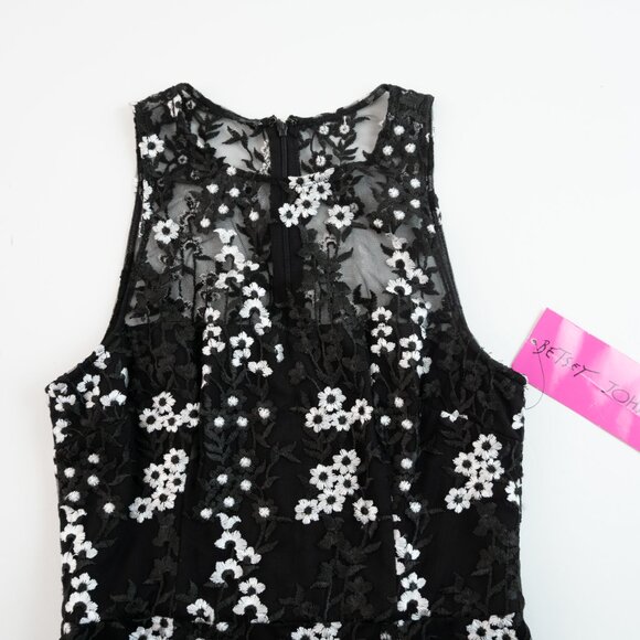 Betsey Johnson Black Dress with White Floral Pattern - Picture 6 of 10